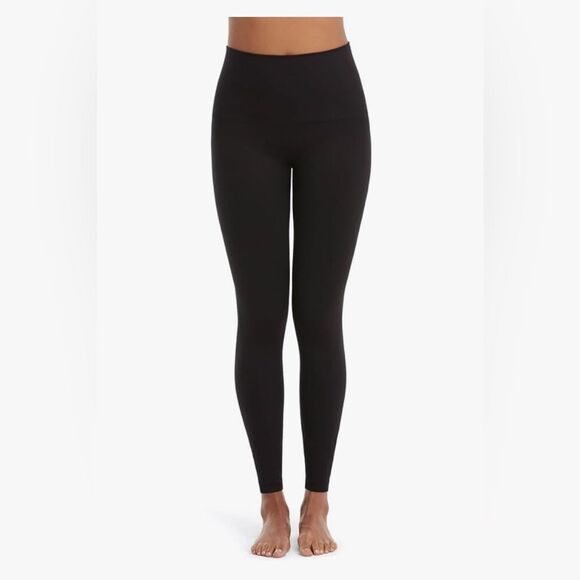 Spanx Black Seamless Leggings Size L - Picture 1 of 6